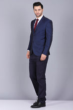 Load image into Gallery viewer, navy blue suit, blue suit for men, navy blue suit for men, navy slim fit suit, navy blue formal suit, navy suit for men, dark blue suit, canoe
