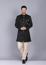 Load image into Gallery viewer, Dawson Indo Western Black Formal Knitted
