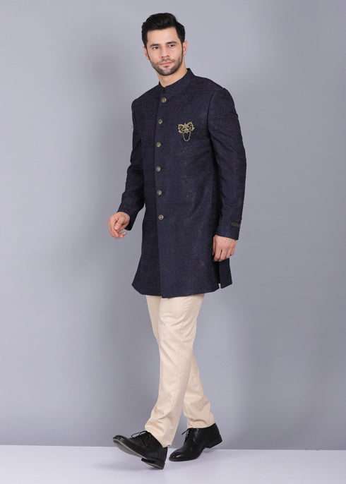 men indo western, indo western dress for men, indo western kurta for men, indo western for groom, indo western wear for men, canoe indowestern kurta, navy blue indo western, indo western outfits, mens indo western for men wedding