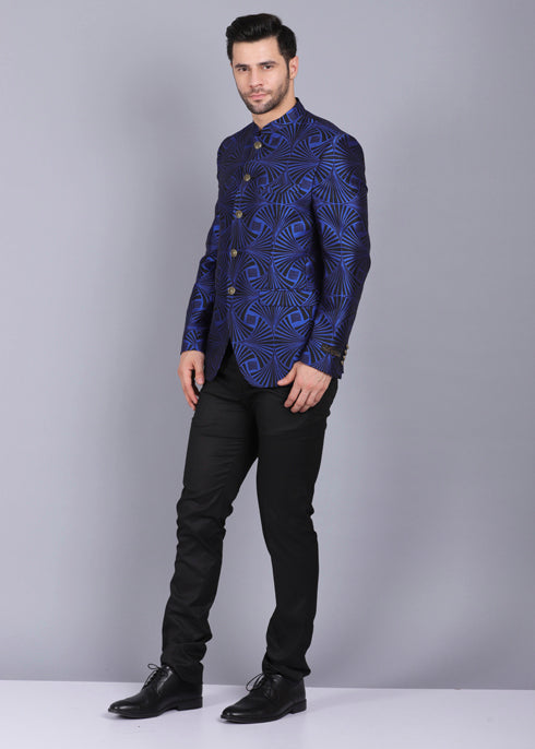 formal Bandhgala for men, bandhgala style, blue color bandhgala, canoe bandhgala coat, printed bandhgala, latest bandhgala style 2022