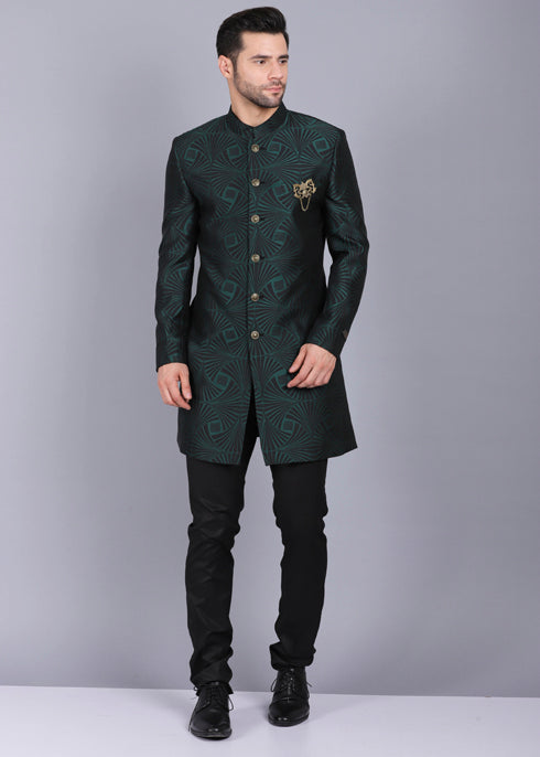 men indo western, indo western dress for men, indo western kurta for men, indo western for groom, indo western wear for men, indowestern kurta,  dark green indo western, indo western outfits mens, indo western for men wedding, canoe