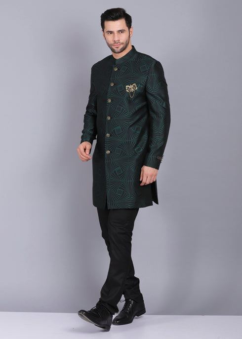 canoe men indo western, indo western dress for men, indo western kurta for men, indo western for groom, indo western wear for men, indowestern kurta,  dark green indo western, indo western outfits mens, indo western for men wedding