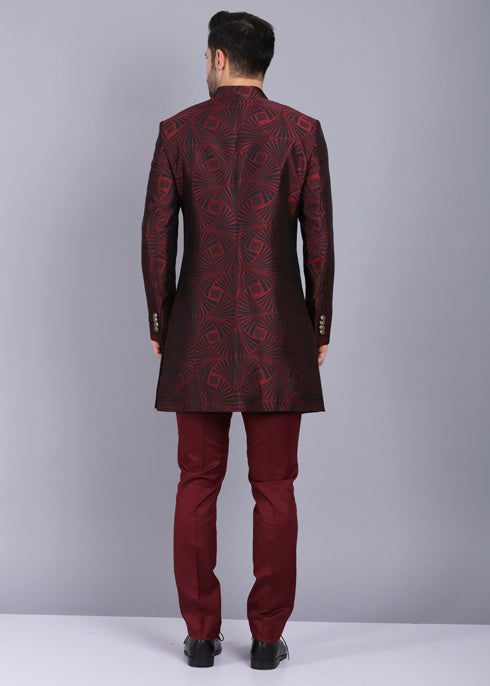 men indo western, indo western dress for men, indo western kurta for men, indo western for groom, indo western wear for men, indowestern kurta,  lotus red indo western, indo western outfits mens, indo western for men wedding, printed indo western, canoe