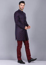 Load image into Gallery viewer, canoe men indo western, indo western dress for men, indo western kurta for men, indo western for groom, indo western wear for men, indowestern kurta, blue indo western, indo western outfits mens, indo western for men wedding, printed indo western

