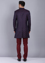 Load image into Gallery viewer, men indo western, indo western dress for men, indo western kurta for men, indo western for groom, indo western wear for men, indowestern kurta, blue indo western, indo western outfits mens, indo western for men wedding, printed indo western, canoe
