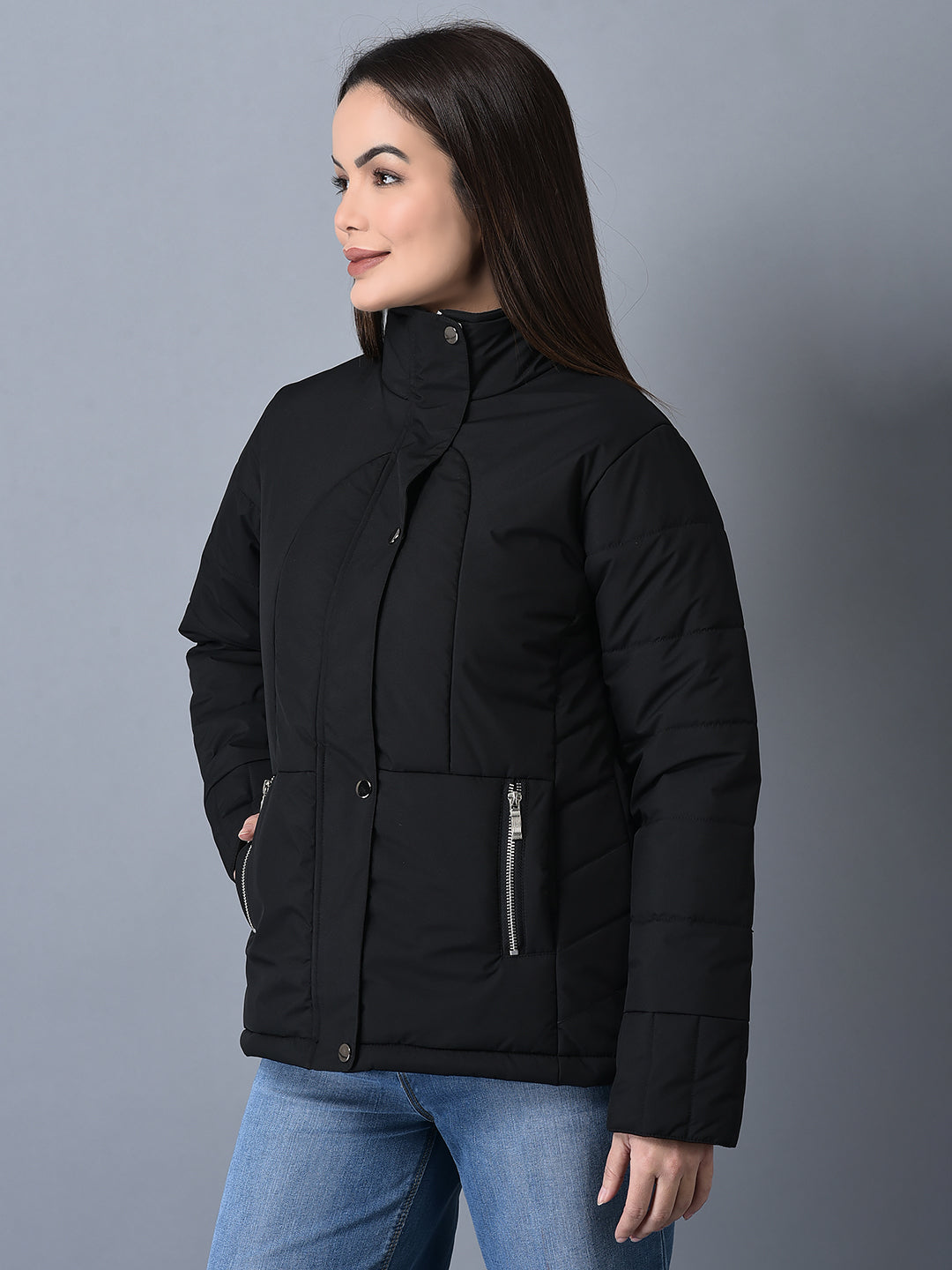 Canoe Women Mock Collar Bomber Jacket