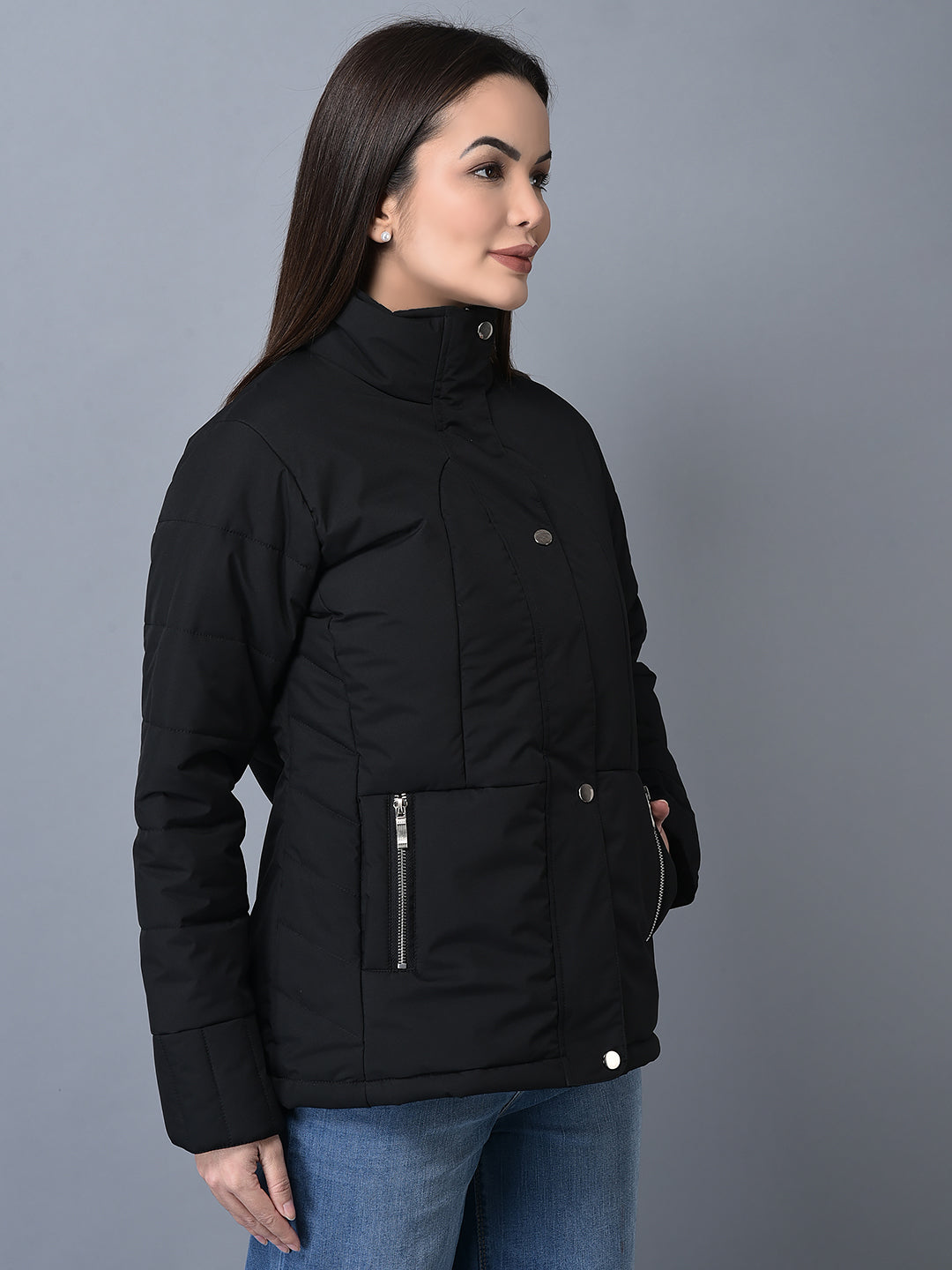 Canoe Women Mock Collar Bomber Jacket